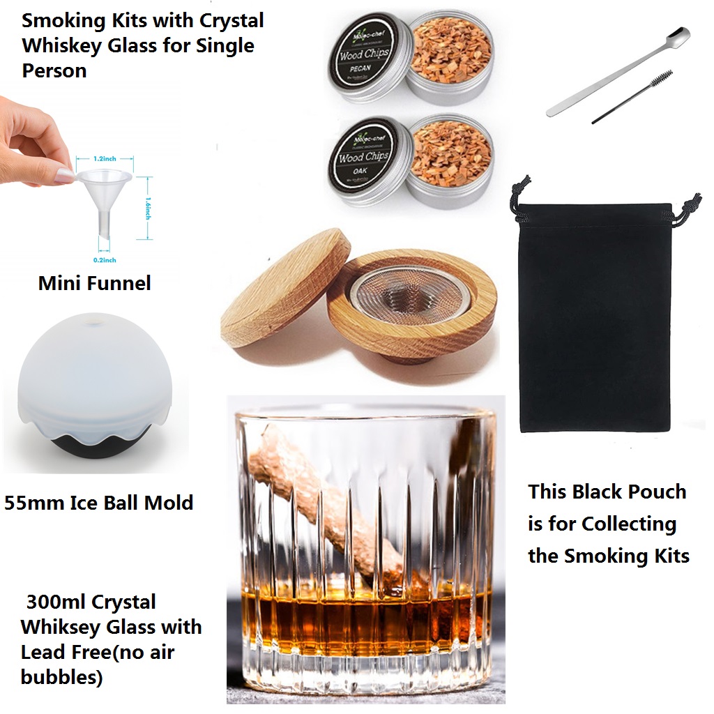 Crystal Wine Glass - Bicchiere da whisky con kit per