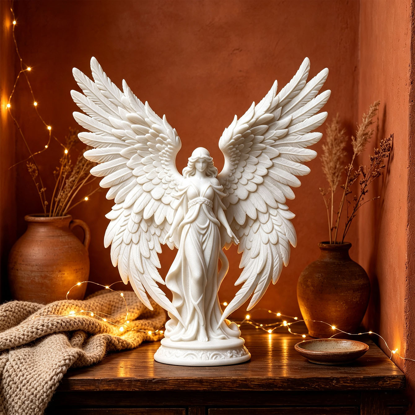 Quiet Luxury Lifestyle - Ornamento di Lusso Leggero con Angelo